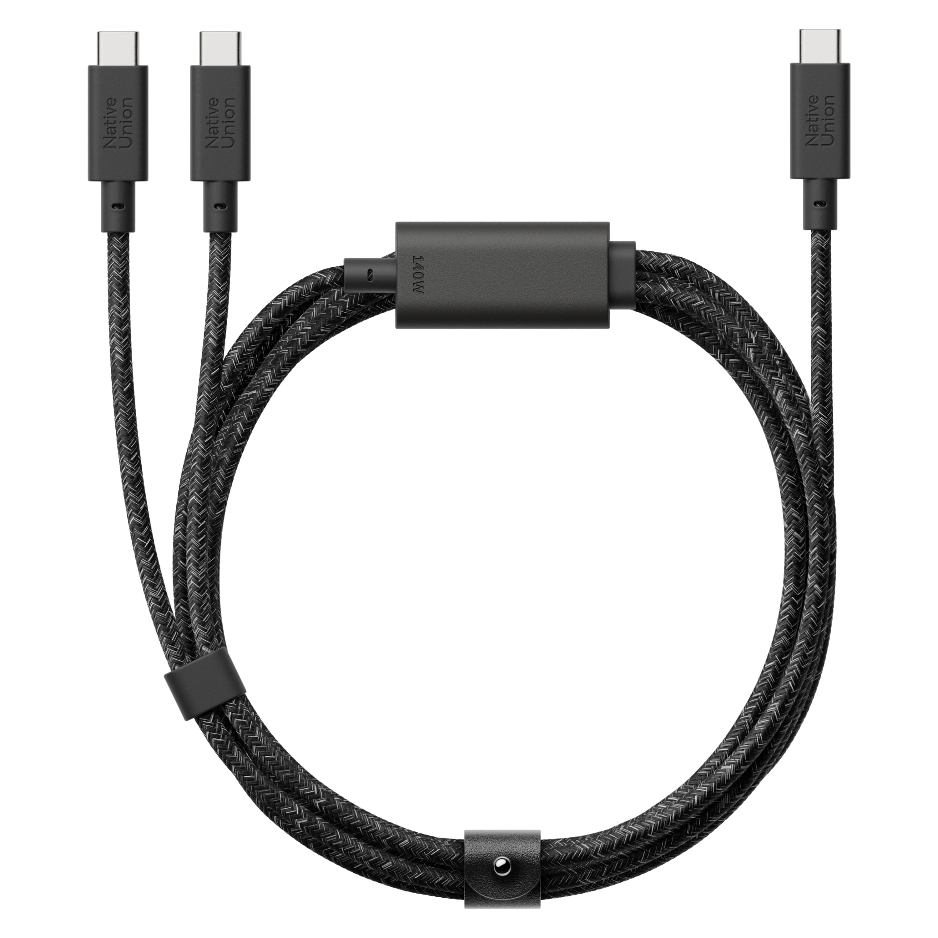 native-union-belt-cable-2-en-1-usb-c-vers-usb-c-et-usb-c-140w-c-ble-double-conne image 1