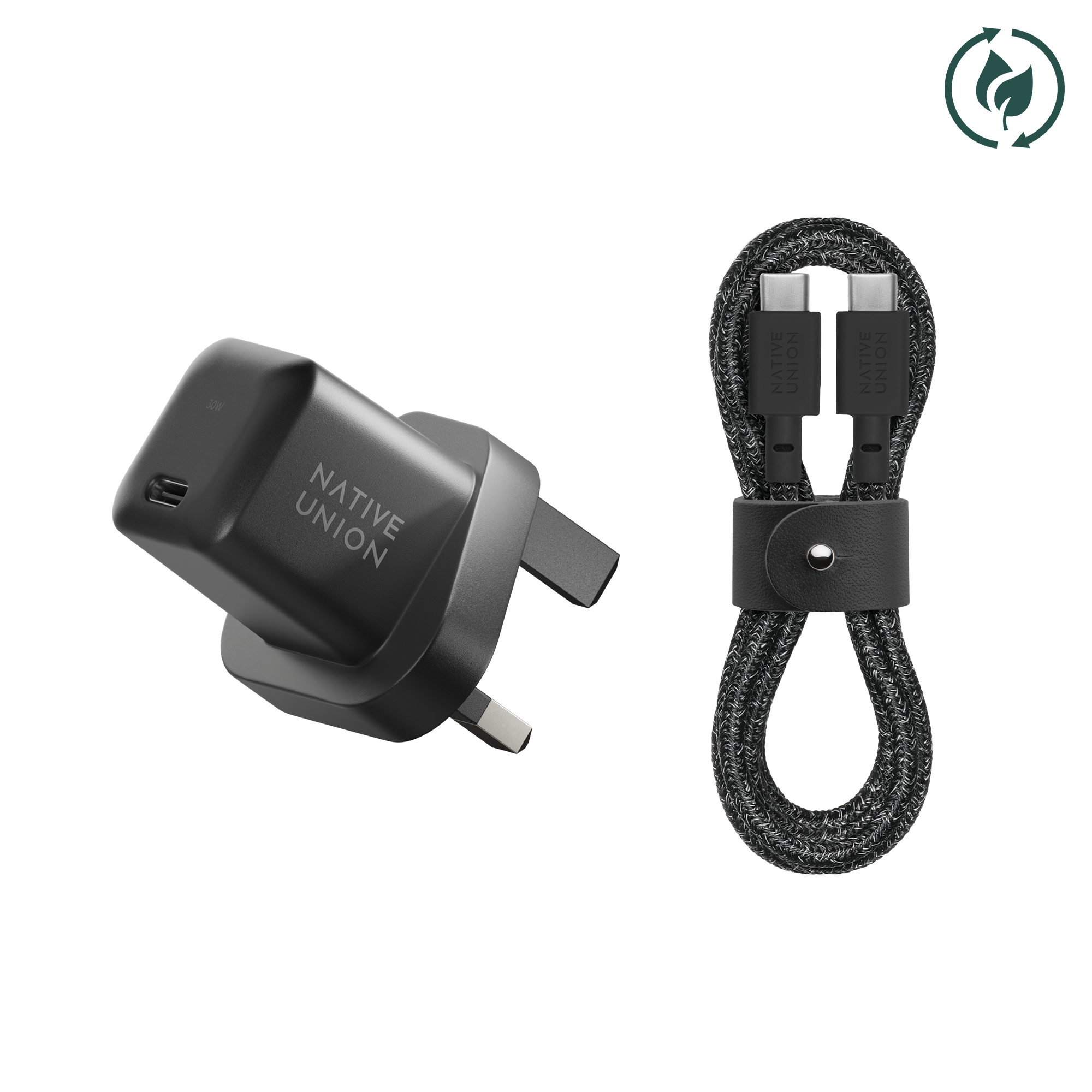 native-union-fast-gan-charger-pd-30w-avec-c-ble-usb-c-chargeur-compact-duo-iphon image 7