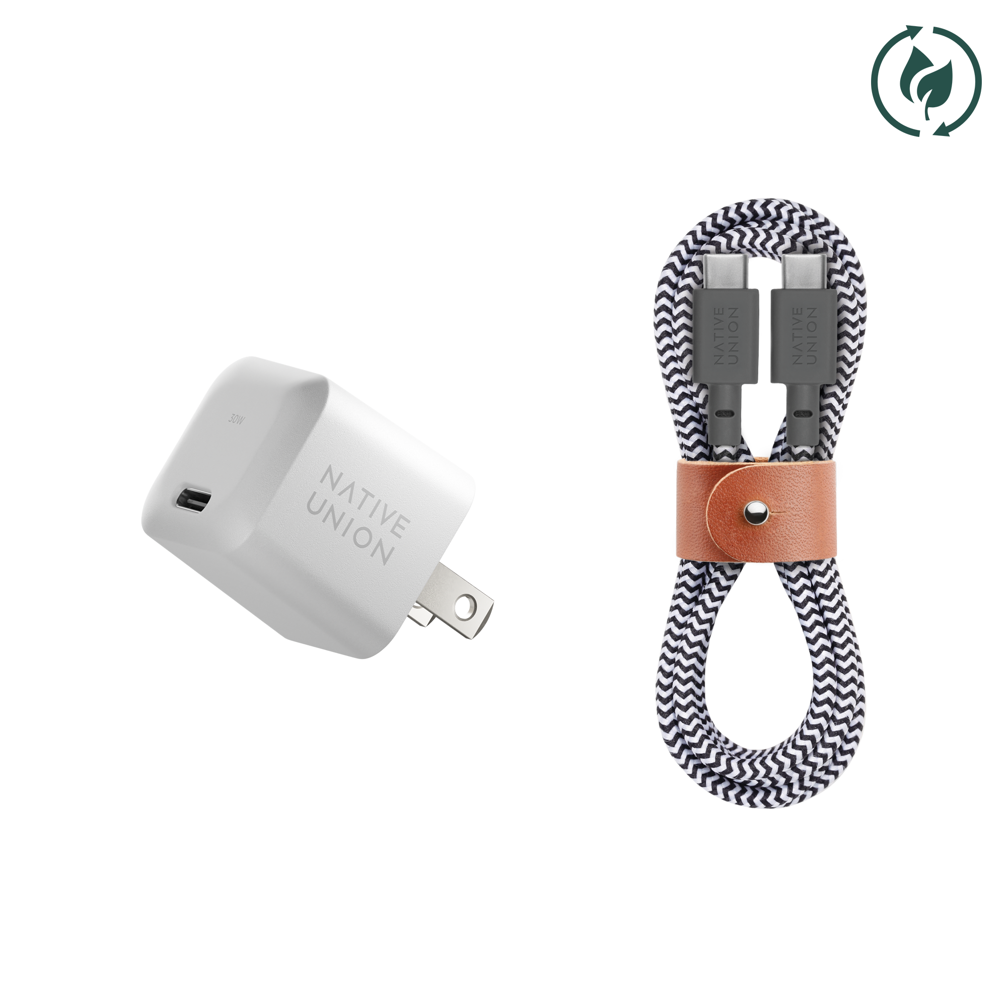 native-union-fast-gan-charger-pd-30w-avec-c-ble-usb-c-chargeur-compact-duo-iphon image 6
