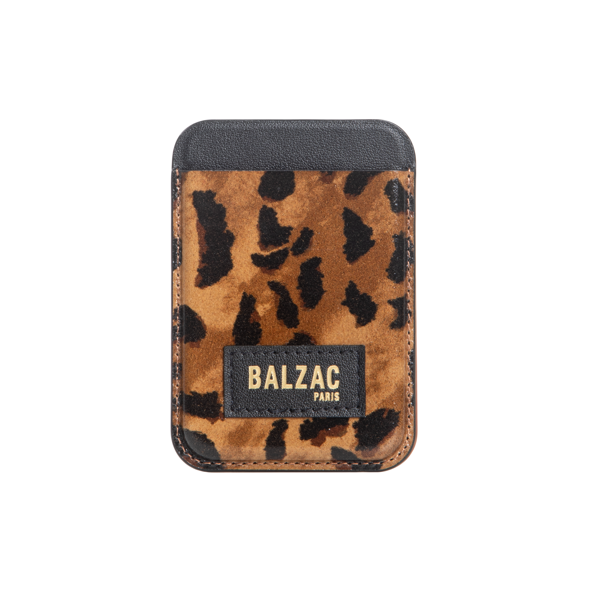 native-union-x-balzac-paris-cheetah-cappuccino-porte-cartes-magn-tique-magsafe-c image 1