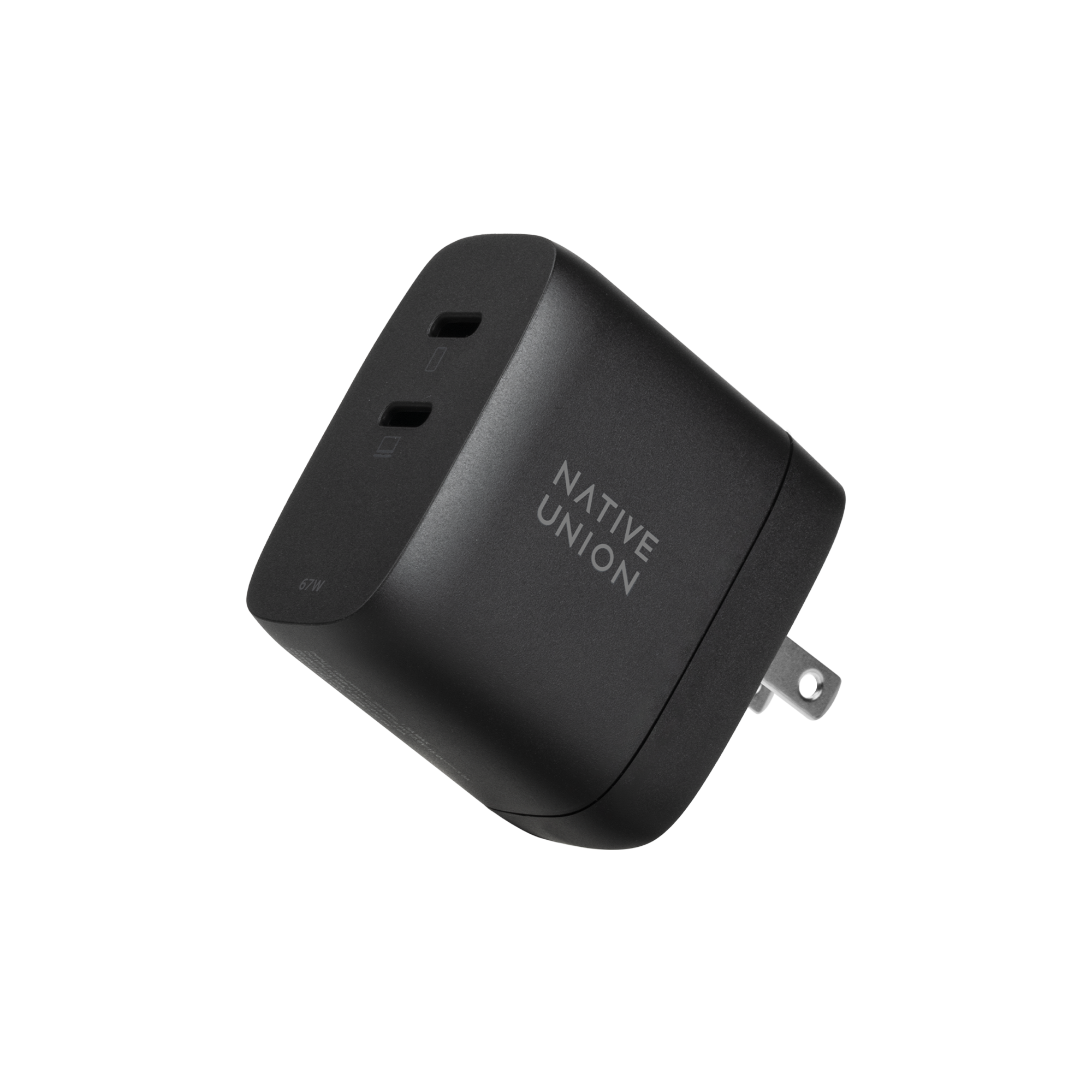 native-union-fast-gan-charger-pd-67w-2x-usb-c-chargeur-rapide-double-port-pour-m image 1