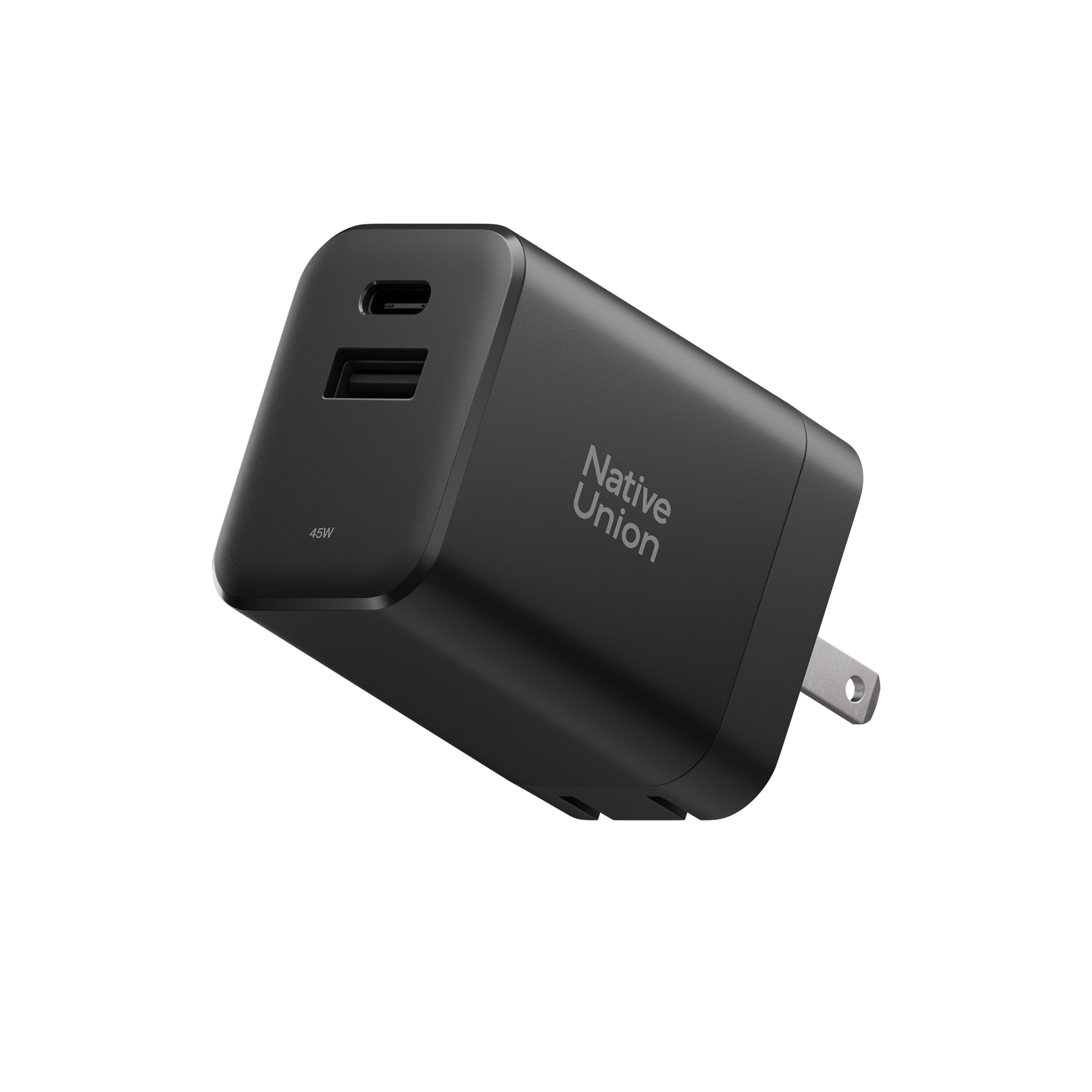 native-union-fast-gan-charger-pd-45w-1c-1a-chargeur-compact-usb-c-et-usb-a image 1